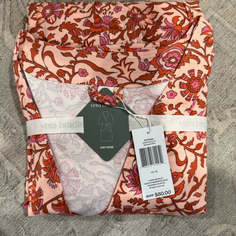 Vera‎ Bradley Marrakesh Warm Floral Garment, New Women’s L/XL